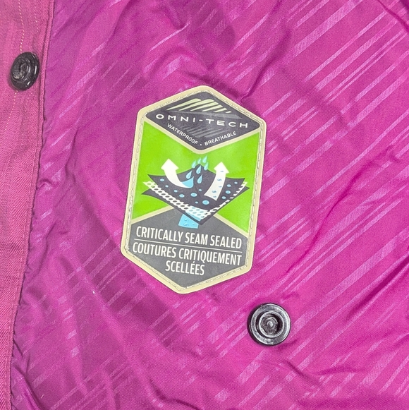 Columbia Titanium Women's Med Berry Pink Winter Jacket Coat Waterproof Details!! - Picture 3 of 16